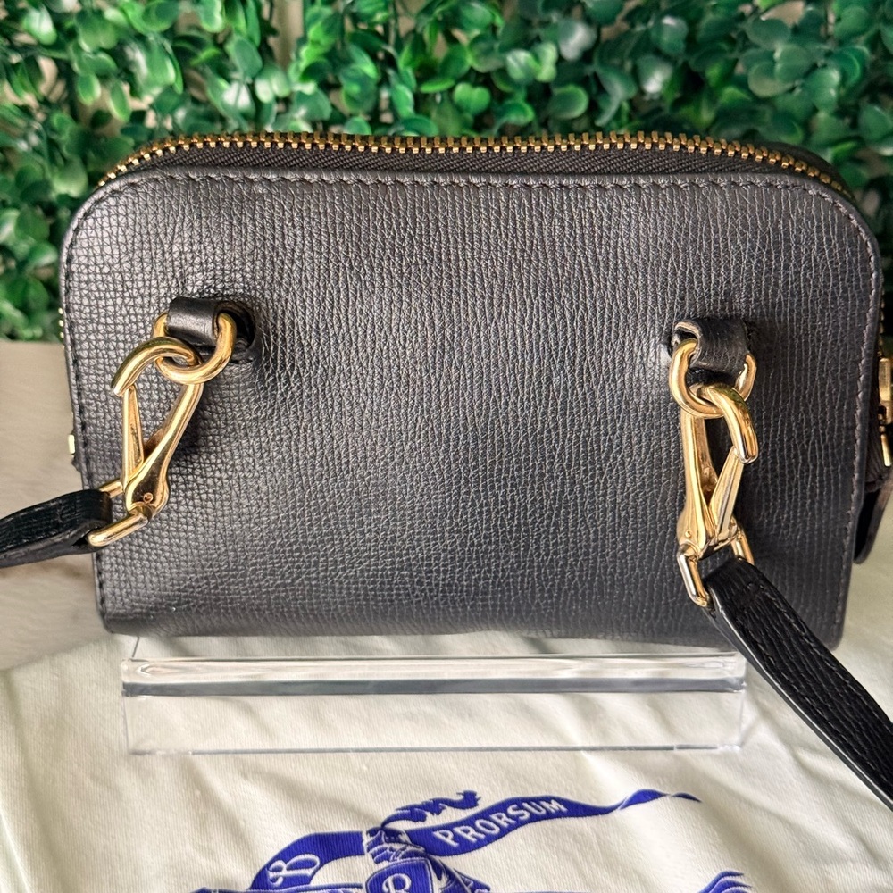 Burberry Black Leather Mini Crossbody Bag with COA - Picture 7 of 10